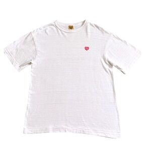 Human Made Slub T-Shirt White Heart Logo Graphic Mens Streetwear Tee